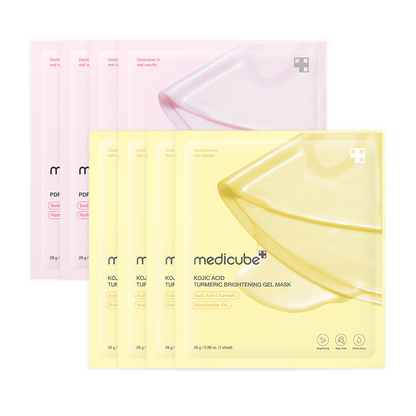 Medicube Kojic Acid Turmeric Brightening Gel Mask 4 Stück – Anwendungsanleitung
