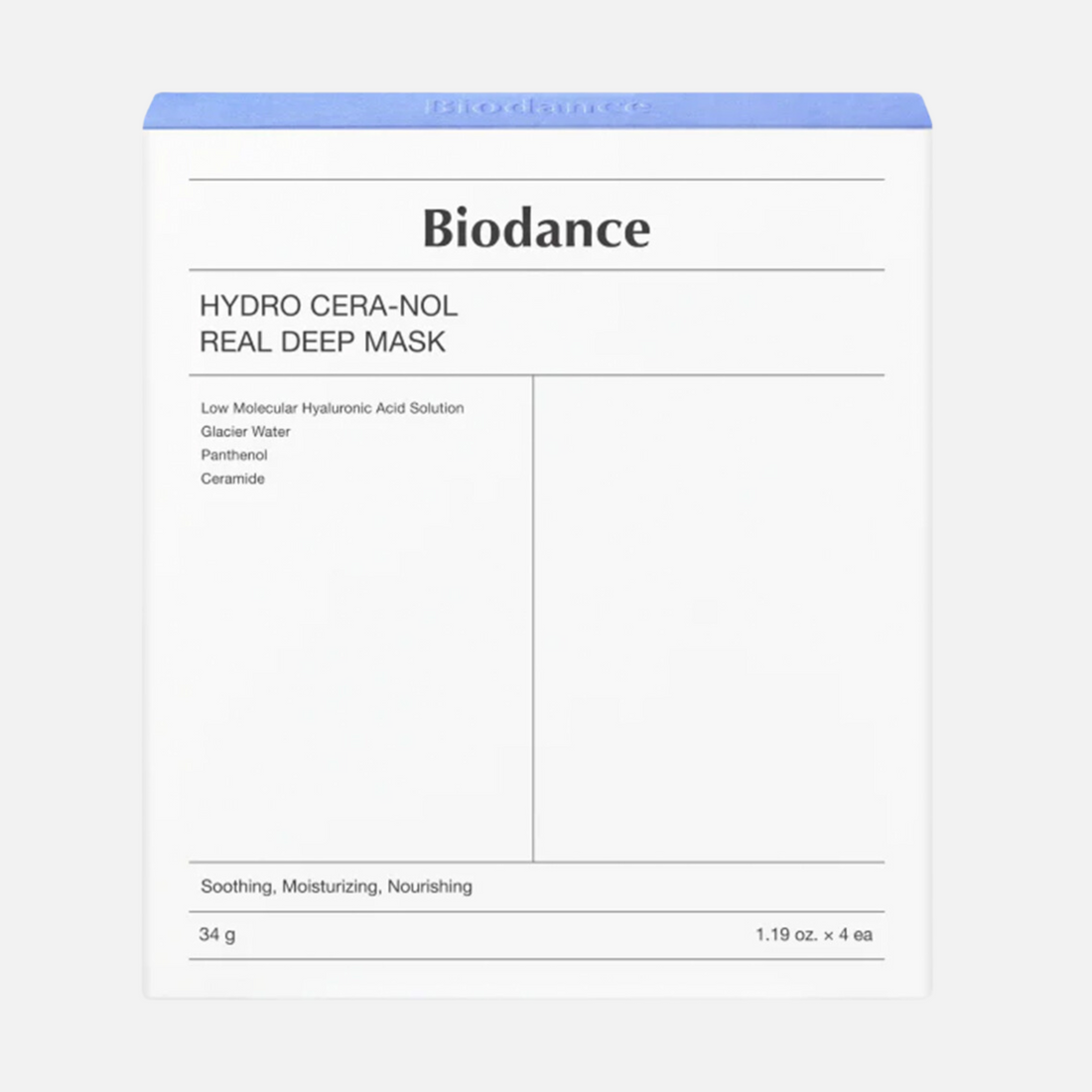 Biodance Hydro Cera-Nol Real Deep Mask 4 Stück