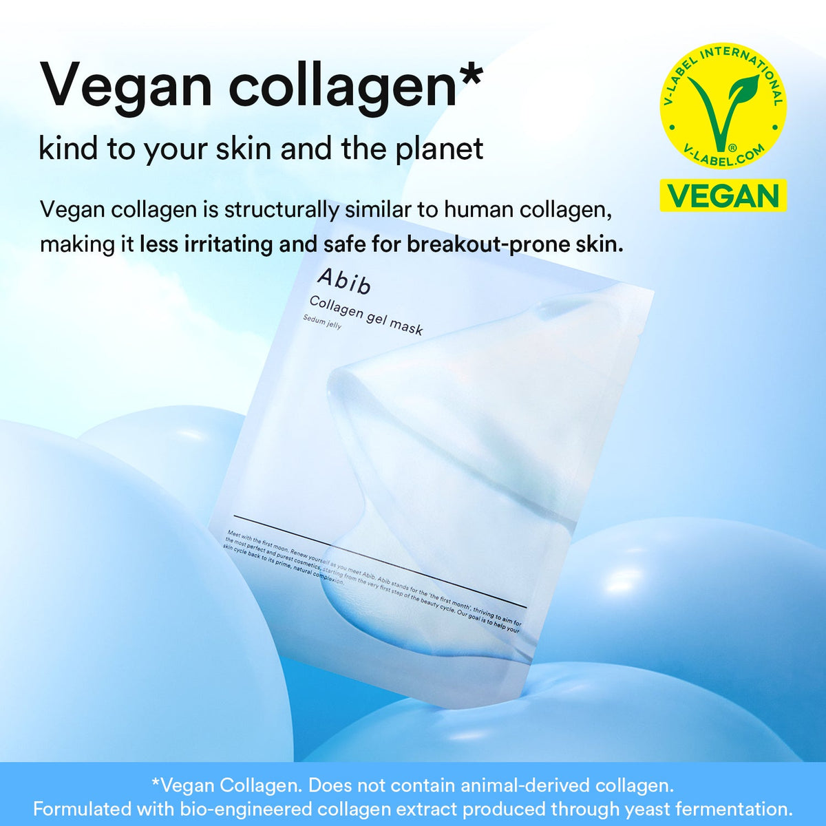 Abib Collagen Gel Mask Sedum Jelly 10 Stück – Nahaufnahme des Hydrogel-Tuchs