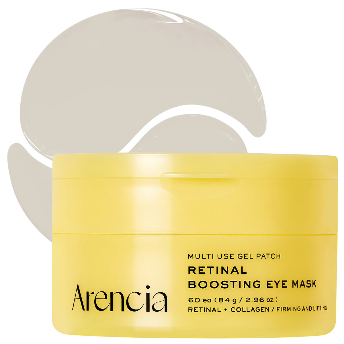 Arencia Retinal Boosting Eye Mask 60 Patches – Wirkstoff-Infografik