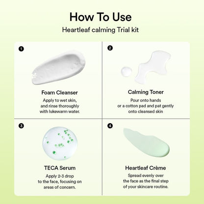 Abib Heartleaf Calming Trial Kit – Anwendung und Texturen