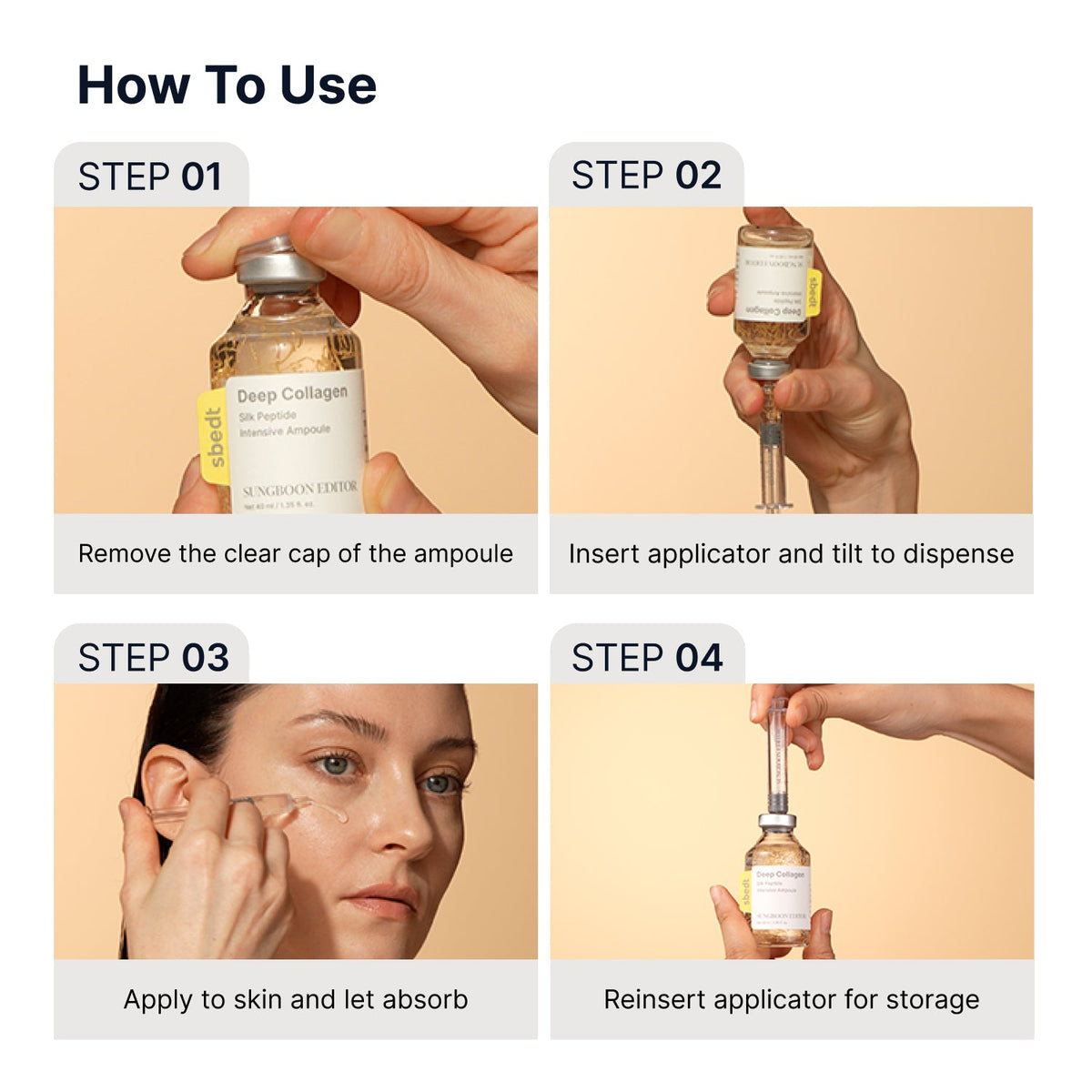 Sungboon Editor PDRN Pink Vitamin Glow Boosting Ampoule 40ml – Anwendung