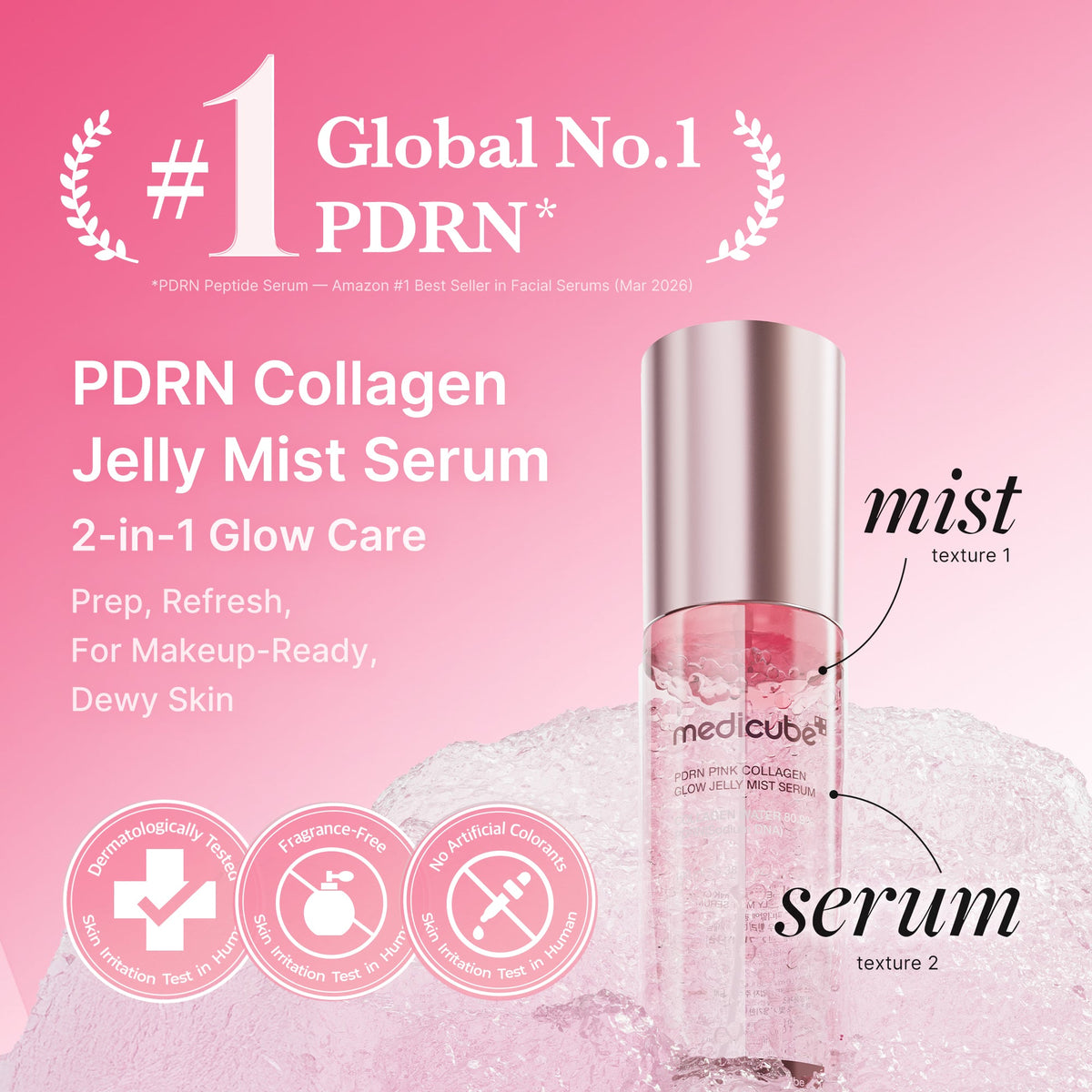 Medicube PDRN Pink Collagen Glow Jelly Mist Serum 60ml – Produktbild 3