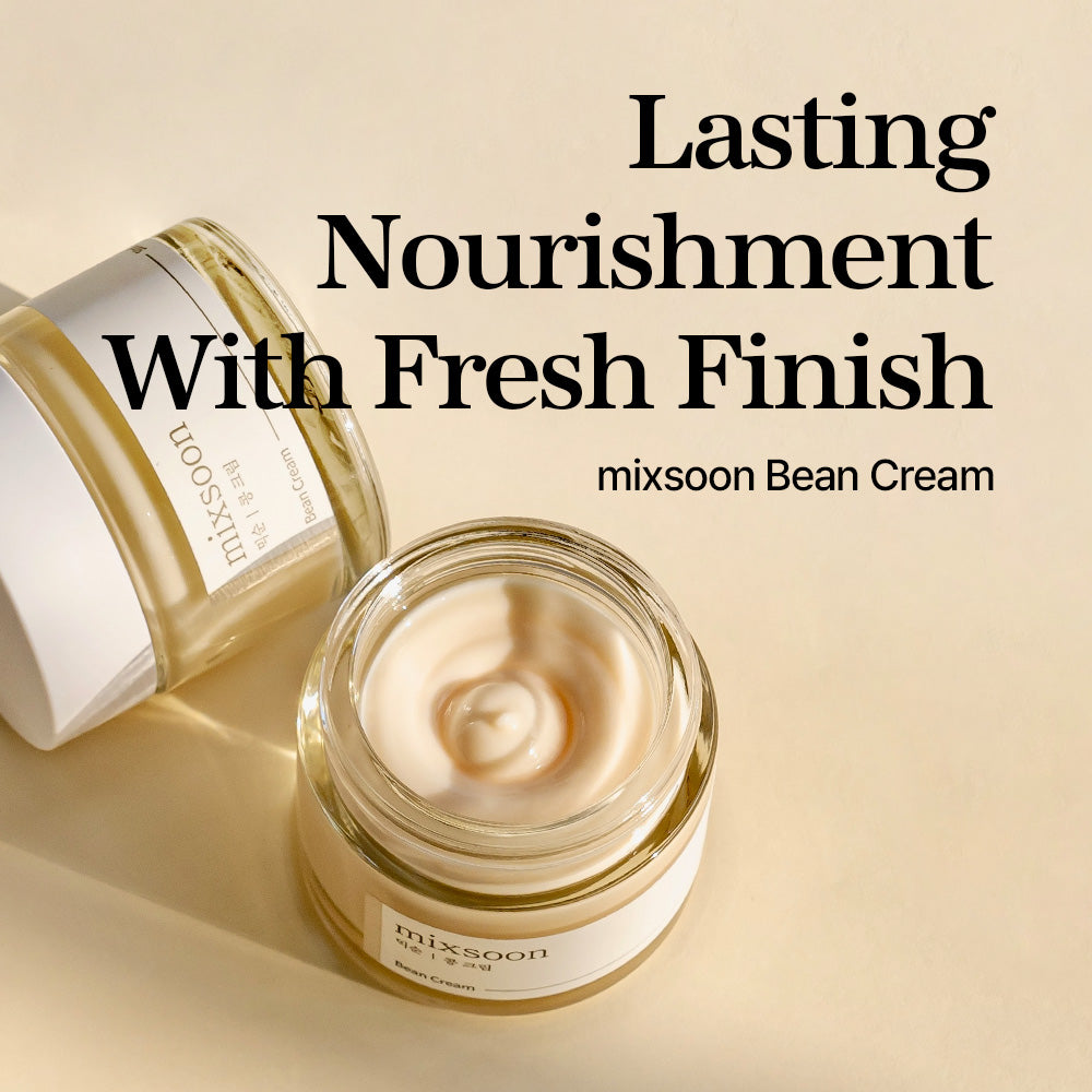Geöffneter Tiegel Mixsoon Bean Cream mit beigefarbener Cremetextur