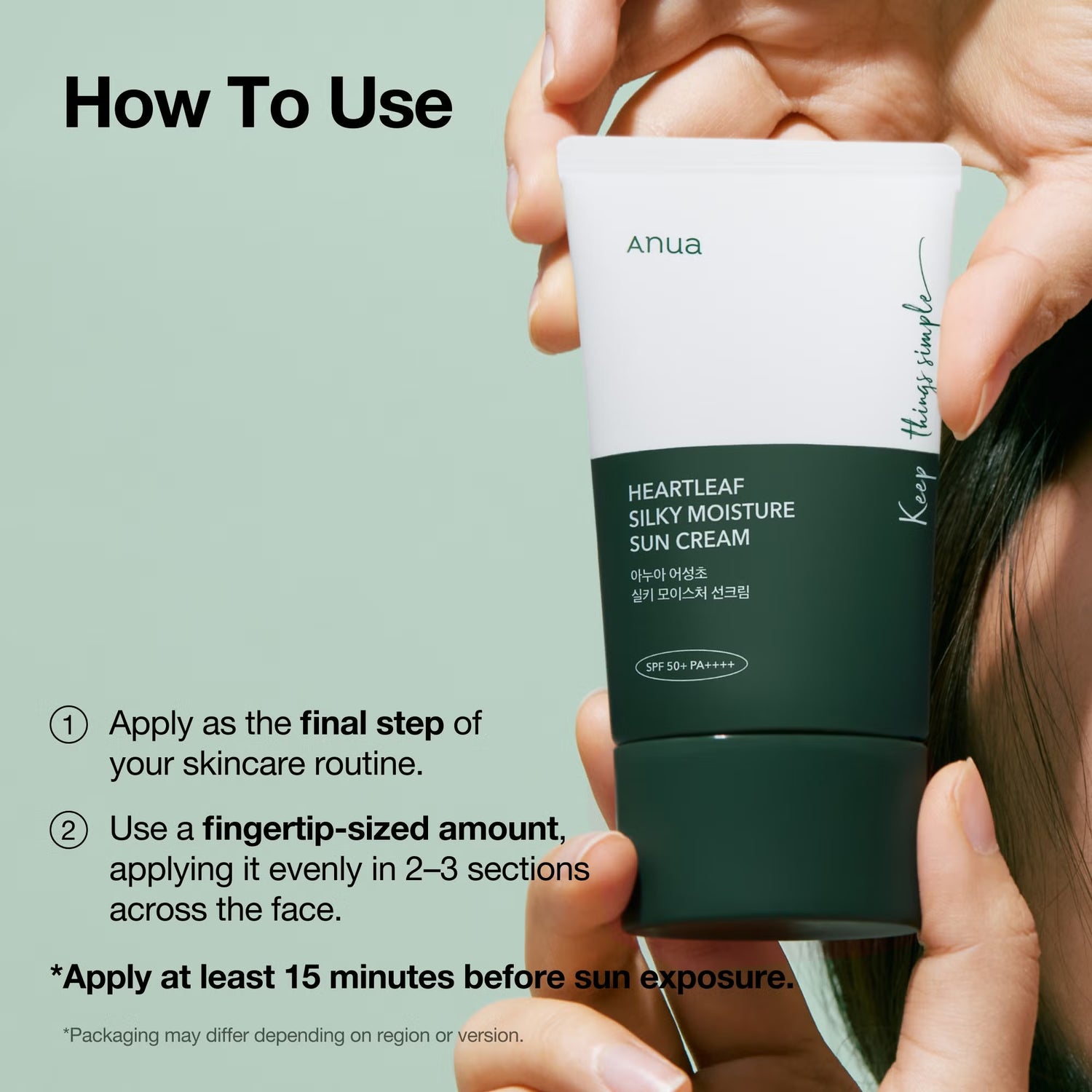Anua Heartleaf Silky Moisture Sunscreen 50ml