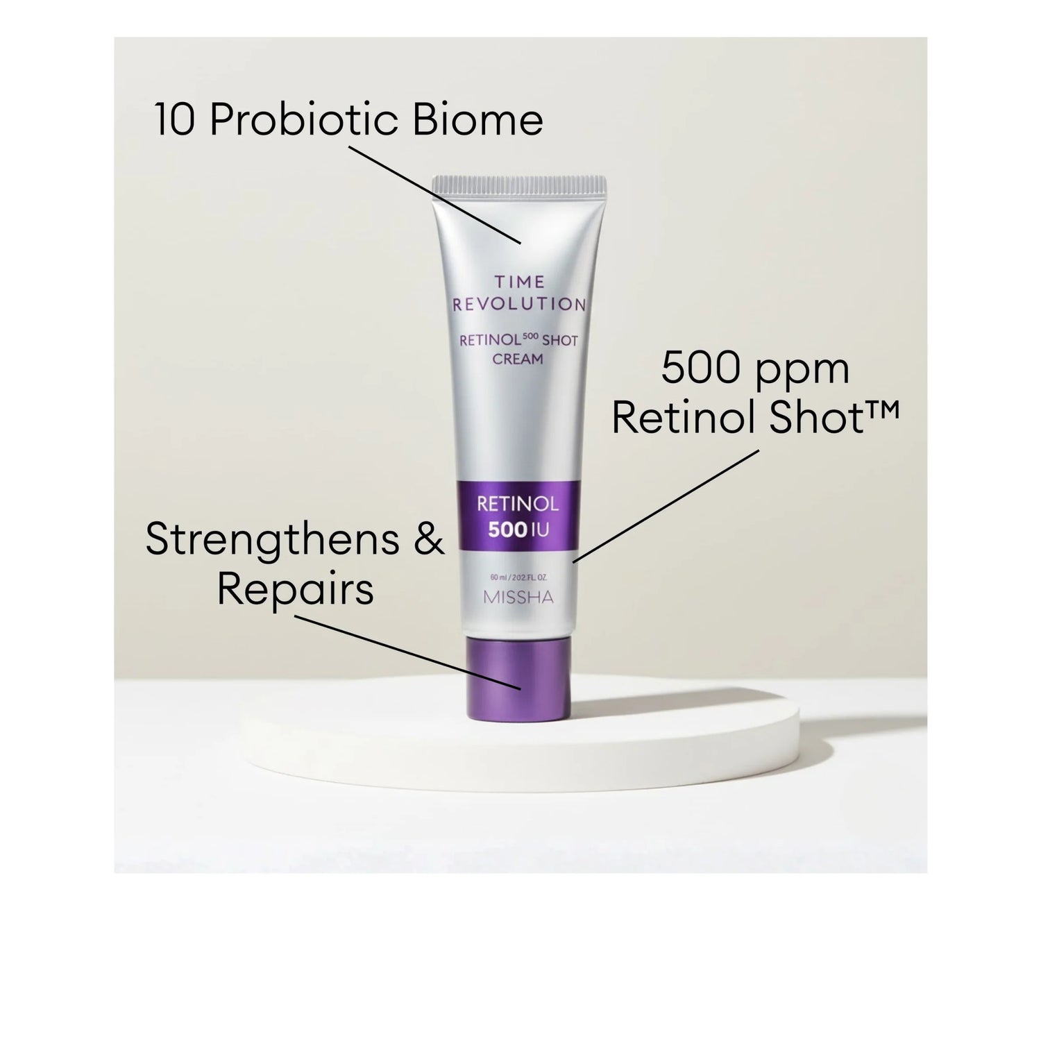 Missha Time Revolution Night Repair Retinol 500 Shot Cream